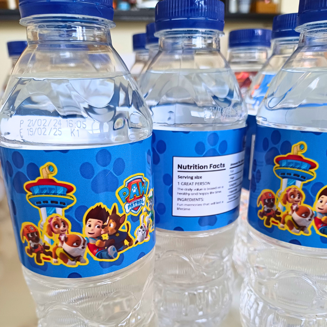 Customizable Water Bottle Label