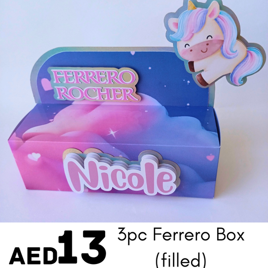 Customizable 3-Piece Ferrero Rocher Box