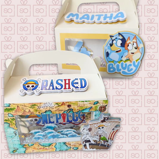Customizable Gable Shaker Box with 3D Elements and Theme-Coordinated Beads