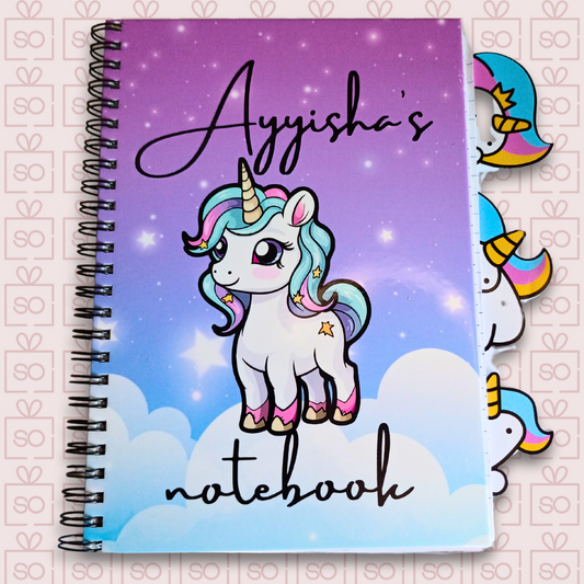 Customizable A5 Unicorn Hardcover Notebook