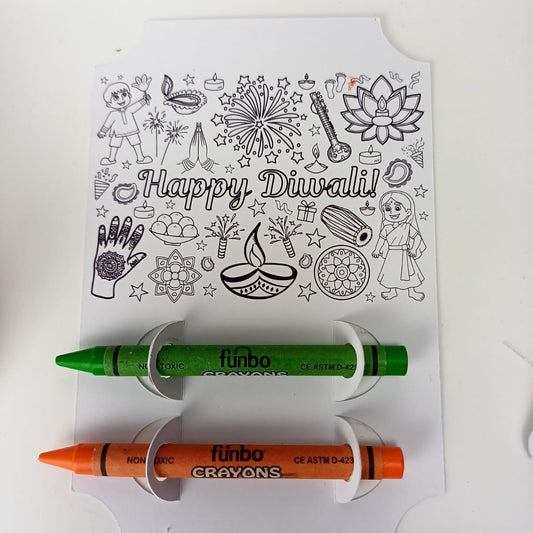Diwali Coloring Card